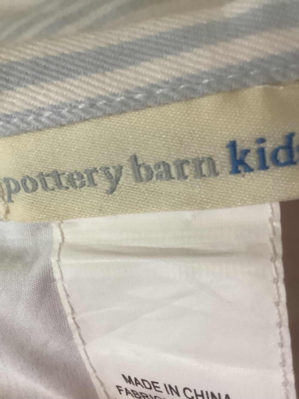 2 Pottery Barn Kids PURPLE / BLUE Isabelle STRIPE curtains panels